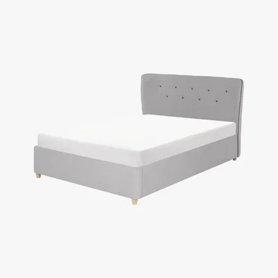 Made.com Burcot King Size Storage Bed, Contrast Grey
