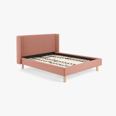 Made.com Tilia Quilted Kingsize Bed, Dusk Pink