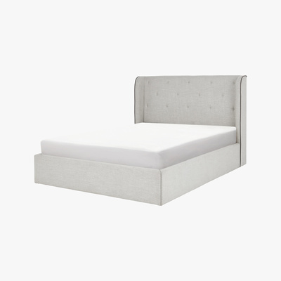 Made.com Ormond King Size Ottoman Storage Bed, Chic Grey