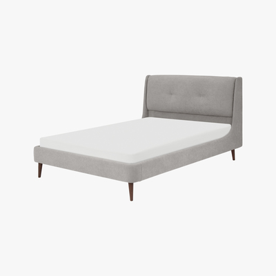 Made.com Raffety King Size Bed, Soft Pebble Grey