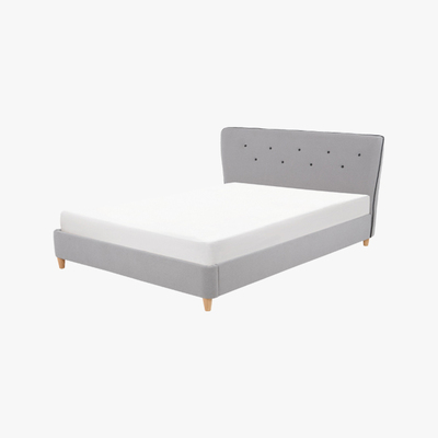 Made.com Burcot King Size Bed, Contrast Grey