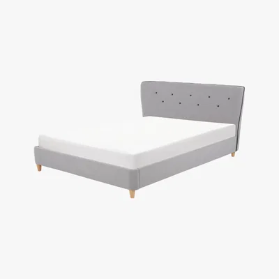 Made.com Burcot King Size Bed, Contrast Grey