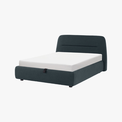 Made.com Fosse King Size Ottoman Storage Bed, Aegean Blue
