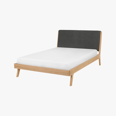 Made.com Hurley King Size Bed, Soot Grey & Oak