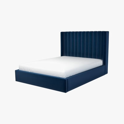 Made.com Custom MADE Cory King size Bed  with Ottoman, Regal Blue Velvet