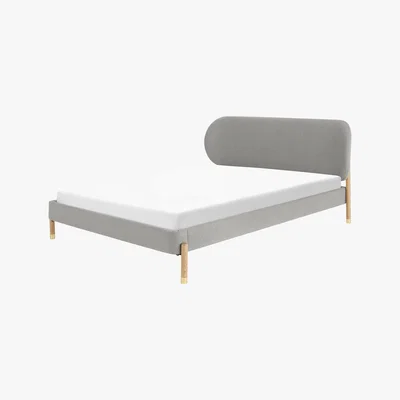 Made.com Fizzy Double Bed, Cool Grey & Oak