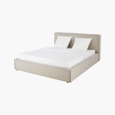 Maisons du Monde ASPLEEN - Linen-Coloured Bed 140x190