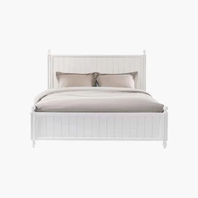 Maisons du Monde NEWPORT - White Pine 160 x 200 Double Bed