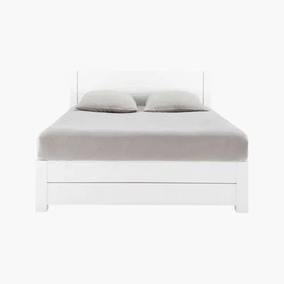 Maisons du Monde WHITE - Solid Pine 160 x 200cm King Size Bed in White