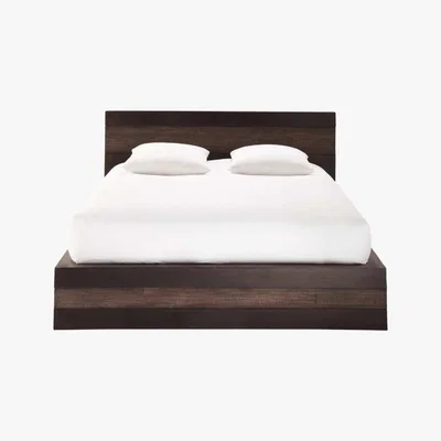 Maisons du Monde JAVA - Solid Mango Wood 140 x 190 Double Exotic Bed