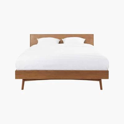 Maisons du Monde PORTOBELLO - Vintage Oak Bed 140 x 190