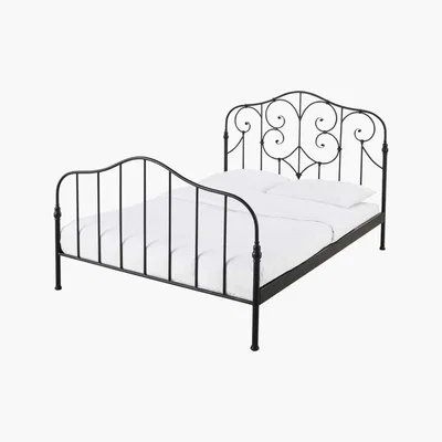 Maisons du Monde ESMERALDA - Black Metal Bar Bed 140x190