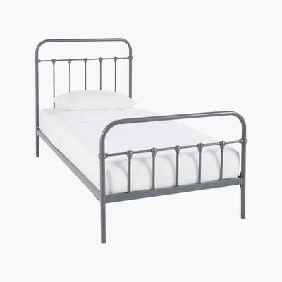 Maisons du Monde KARL - Anthracite Grey Metal Bed 90x190