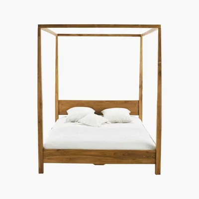 Maisons du Monde AMSTERDAM - Acacia 160 x 200 King Size Four-Poster Bed