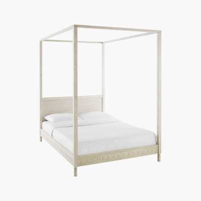 Maisons du Monde ZEN MARKET - Off-White Pine Four-Poster Bed 140x190