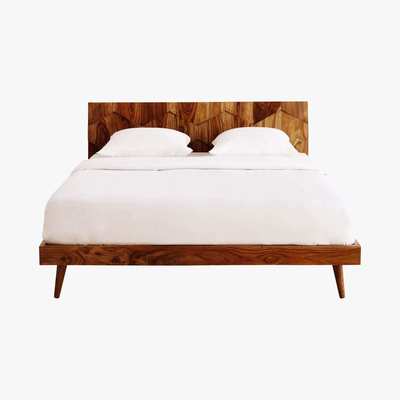 Maisons du Monde QUADRA - Solid Sheesham Wood 160 x 200 King Size Bed