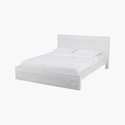 Maisons du Monde JAVA - Antique White Solid Mango Wood Bed 180 x 200