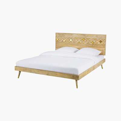 Maisons du Monde SALOME - Mango Wood Bed 140 x 190