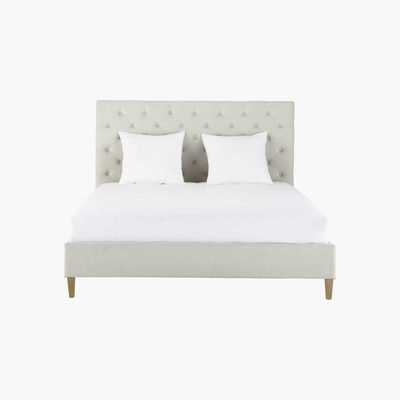 Maisons du Monde CHESTERFIELD - Tufted Linen Bed with Slatted Base 180x200