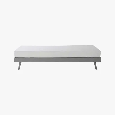 Maisons du Monde SIXTIES - Grey Pine Scandinavian Day Bed 90x190