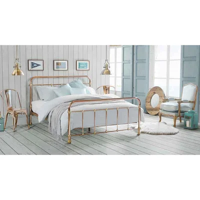My Furniture Martino Copper and Brass Dormitory style Bed