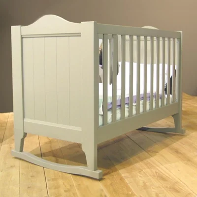 Cuckooland Mathy by Bols Baby Cot with Rockers in Dominique Design - Mathy Beige Ivory