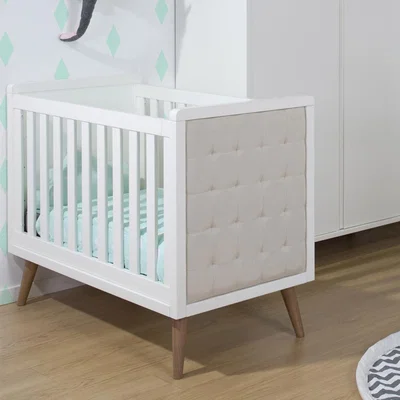 Cuckooland Retro Rio Upholstered Baby Cot in White