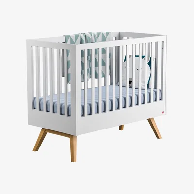Cuckooland Vox Nature Baby Cot in White & Oak