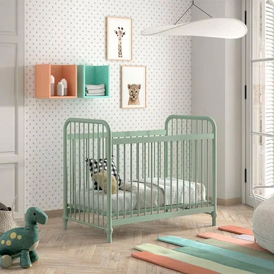 Cuckooland Vipack Bronxx Metal Baby Cot - Denim Blue