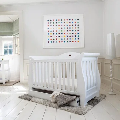 Cuckooland Boori Sleigh Royale Cot Bed - White