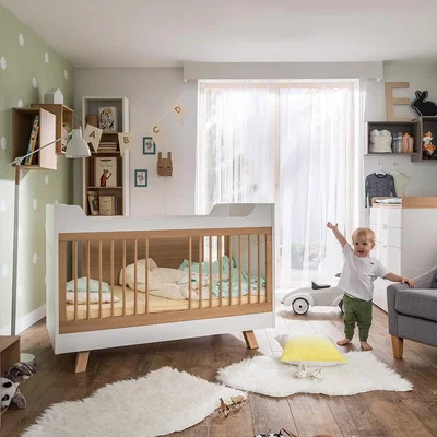 Cuckooland Vox 4 You 3 in 1 Baby & Toddler Cot Bed in White & Oak