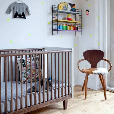 Cuckooland Oeuf Rhea Cot Bed in White & Walnut