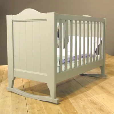 Cuckooland Mathy by Bols Baby Cot with Rockers in Dominique Design - Mathy Powder Blue