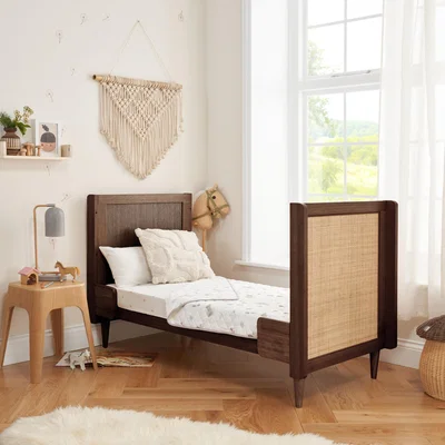 Dunelm Tutti Bambini Japandi Cot Bed Walnut