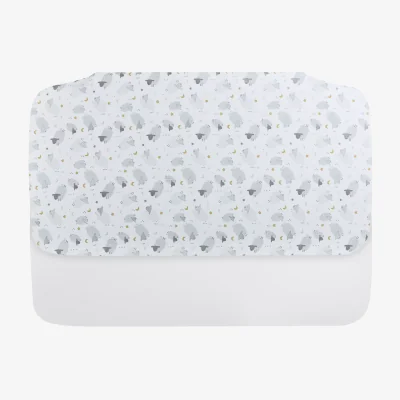 John Lewis Chicco Next To Me Forever Bedside Crib Sheep Bedding Set, Grey/White