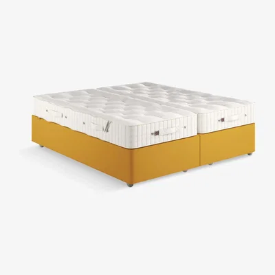 John Lewis Vispring Woolacombe Supreme 2000 Zip Link Mattress and Premier Divan Base Set, Medium Tension, Super King Size, FSC Certified (Spruce)