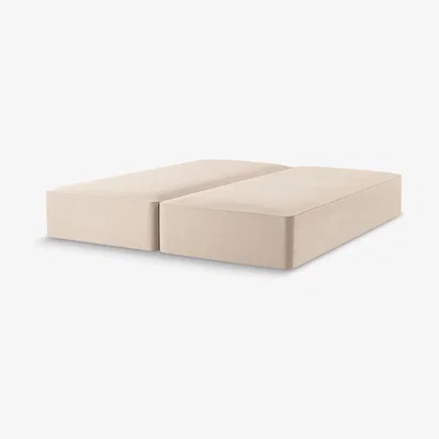 John Lewis John Lewis & Partners Pocket Sprung 2500 Upholstered Divan Base, Super King Size, Canvas Pebble, FSC-Certified (Pine)