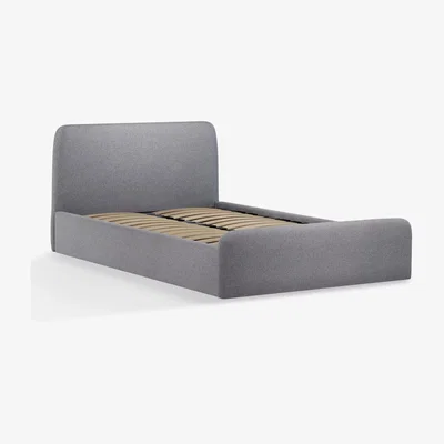 John Lewis ANYDAY John Lewis & Partners Bonn Ottoman Storage Upholstered Bed Frame, Double, Saga Grey