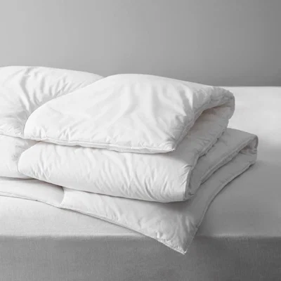 John Lewis ANYDAY John Lewis & Partners Bonn Upholstered Double Bed Frame with Open Coil, Medium Tension Mattress, 10.5 Tog Duvet and Pair of Standard Microfi...