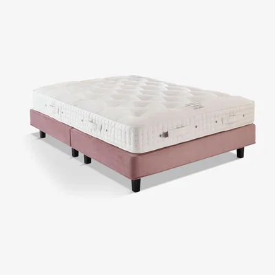 John Lewis Vispring Maristow Supreme 1700 Mattress and Premier Shallow Divan Base Set, Medium Tension, King Size, Plush Heather, FSC Certified (Spruce)