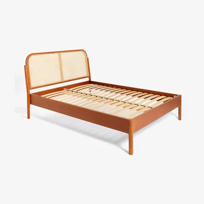 John Lewis John Lewis Rattan Cherry Bed Frame, Super King Size, Brown