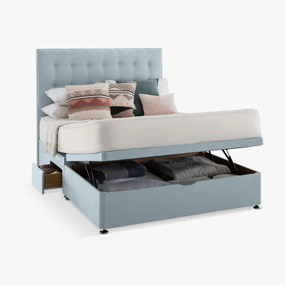 John Lewis Silentnight 2 Drawer Continental Half Ottoman Divan Storage Bed, Super King Size
