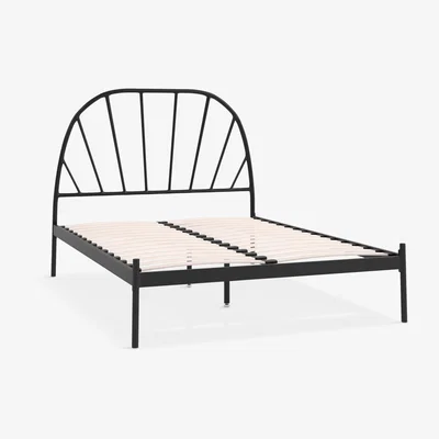 John Lewis ANYDAY John Lewis & Partners Sunrise Metal Bed Frame, Double, Black