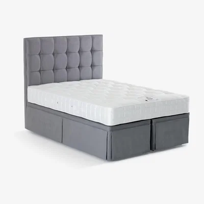 John Lewis Hypnos Hideaway Storage Upholstered Divan Base, Super King Size, Imperio Grey