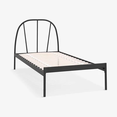 John Lewis ANYDAY John Lewis & Partners Sunrise Metal Bed Frame, Single, Black