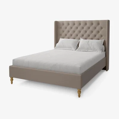 John Lewis Koti Home Winged Button Upholstered Bed Frame, Double