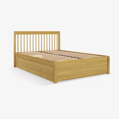 John Lewis John Lewis & Partners Spindle Storage Bed Frame, King Size, Oak