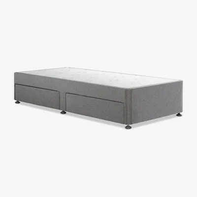 John Lewis Sealy 2 Drawer Storage Divan Base, Single, Grey
