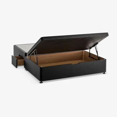 John Lewis Silentnight 2 Drawer Continental Half Ottoman Divan Storage Bed, Super King Size