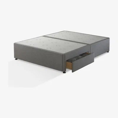 John Lewis Sealy 2 Drawer Storage Divan Base, King Size, Grey